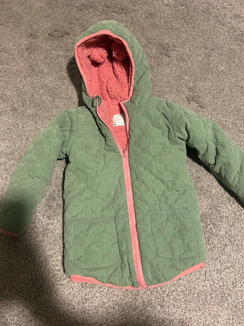 Quilted Fleece Winter Coat Girls 2T